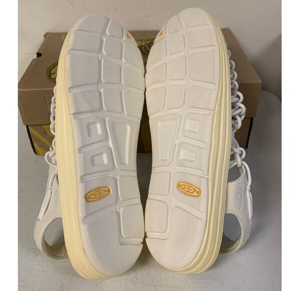 KEEN Men’s Size 11.5 UNEEK Classic Two Cord Sandals, Star White - Picture 8 of 10